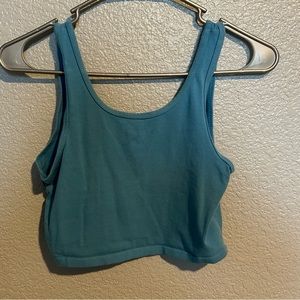 Blue cropped top